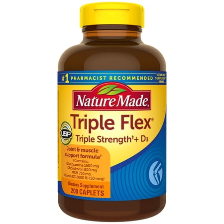 Nature Made TripleFlex Triple Strength + D3, 200 Caplets