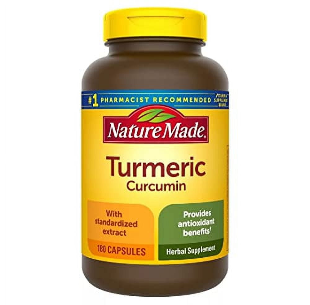 Nature Made Turmeric Curcumin 500 Milligram. Capsules (Antioxidant ...