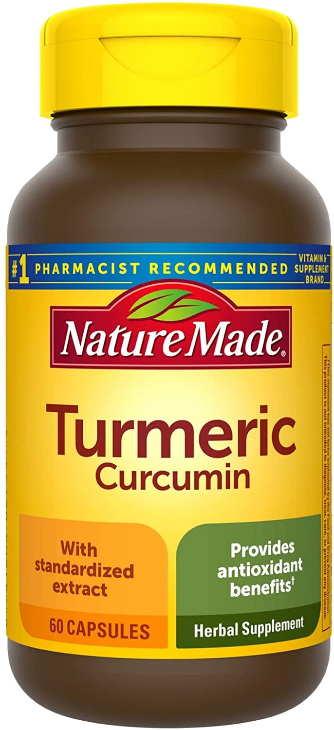 Nature Made Turmeric Curcumin, Provides Antioxidant Benefits, Standardized Extract 60 Capsules-3 Pack