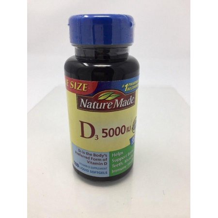 Nature Made Ultra Strength Vitamin D3 Softgels, 5000 IU, 50 Count