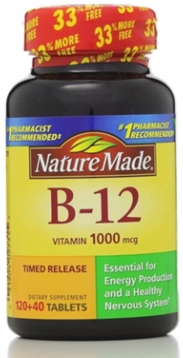 Nature Made Vitamin B-12 1000 mcg Timed Release Tablets 160 ea (Pack of 2)