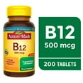 thumbnail image 1 of Nature Made Vitamin B12 500 mcg Tablets, Dietary Supplement, 200 Count, 1 of 10