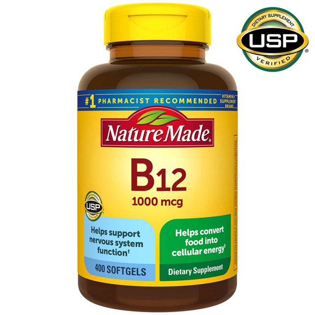 Nature Made Vitamin B12 1000 mcg, 400 ct Softgels for Cellular Energy