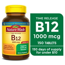 Nature Made Vitamin B12 1000 mcg Time Release Tablets, Dietary Supplement, 150 Count