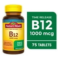 thumbnail image 1 of Nature Made Vitamin B12 1000 mcg Time Release Tablets, Dietary Supplement, 75 Count, 1 of 10