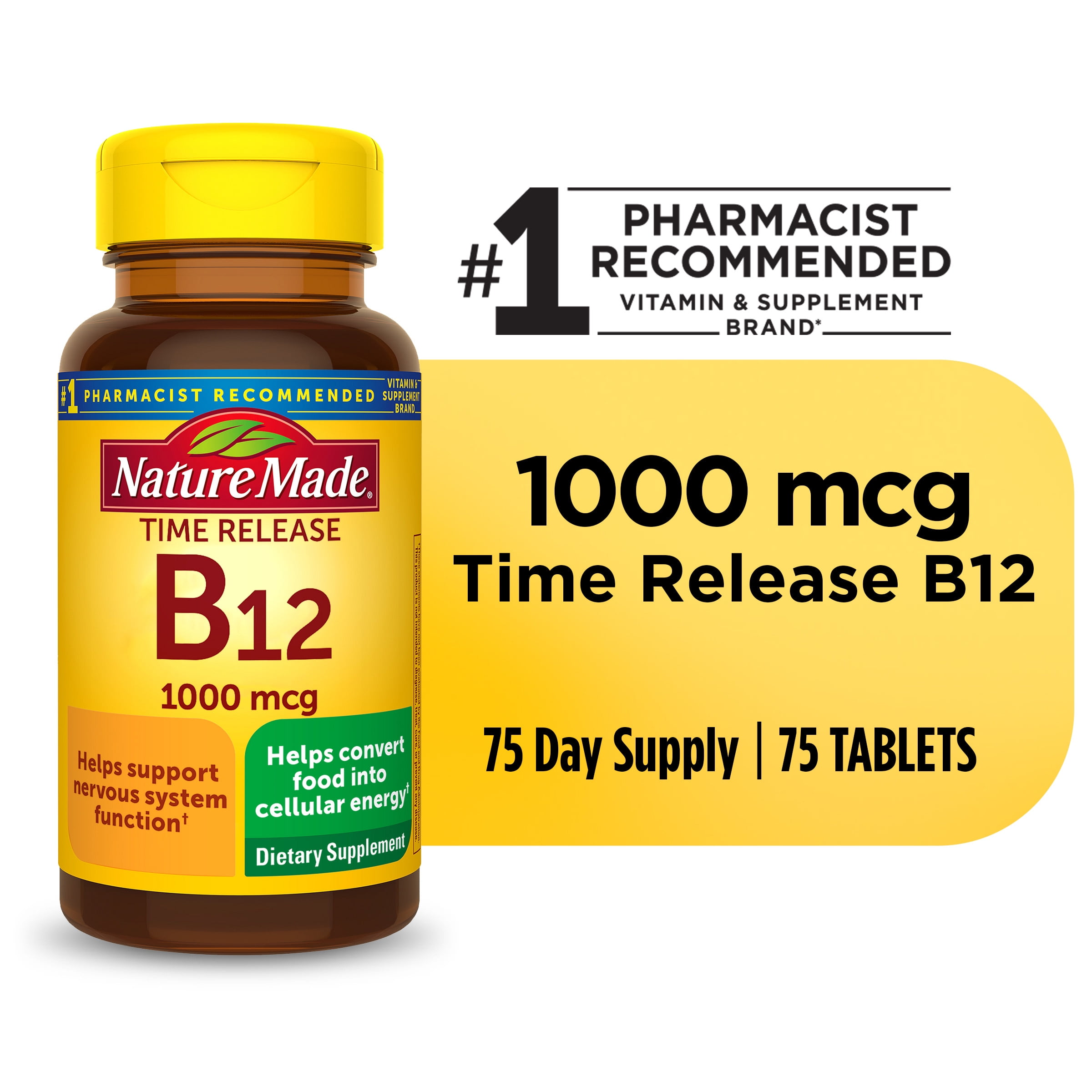 Nature Made Vitamin B12 1000 mcg Time Release Tablets, Dietary