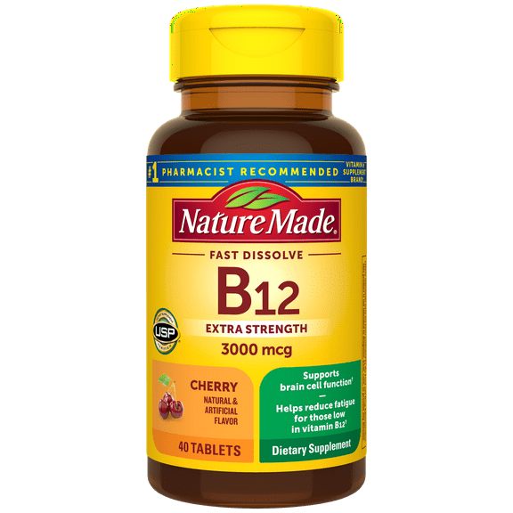 Nature Made Vitamin B12 3000 mcg Fast Dissolve Tablets, 40 ct