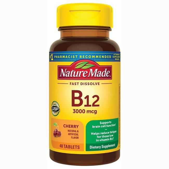 Nature Made Vitamin B12 Sublingual 3000 mcg Sugar Free Fast Dissolve