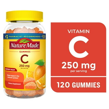 Nature Made Vitamin C 250 mg Per Serving Gummies, Dietary Supplement, 120 Count