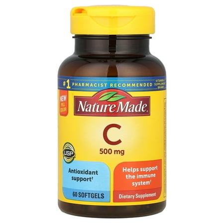 Nature Made Vitamin C 500 mg Softgels, 60 Count
