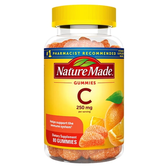 Nature Made Vitamin C Gummies - Tangerine 250 mg 80 Gummies