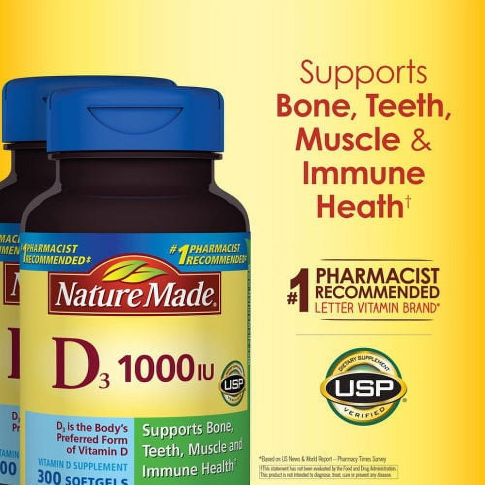 Nature Made Vitamin D 1,000 IU, 650 Softgels