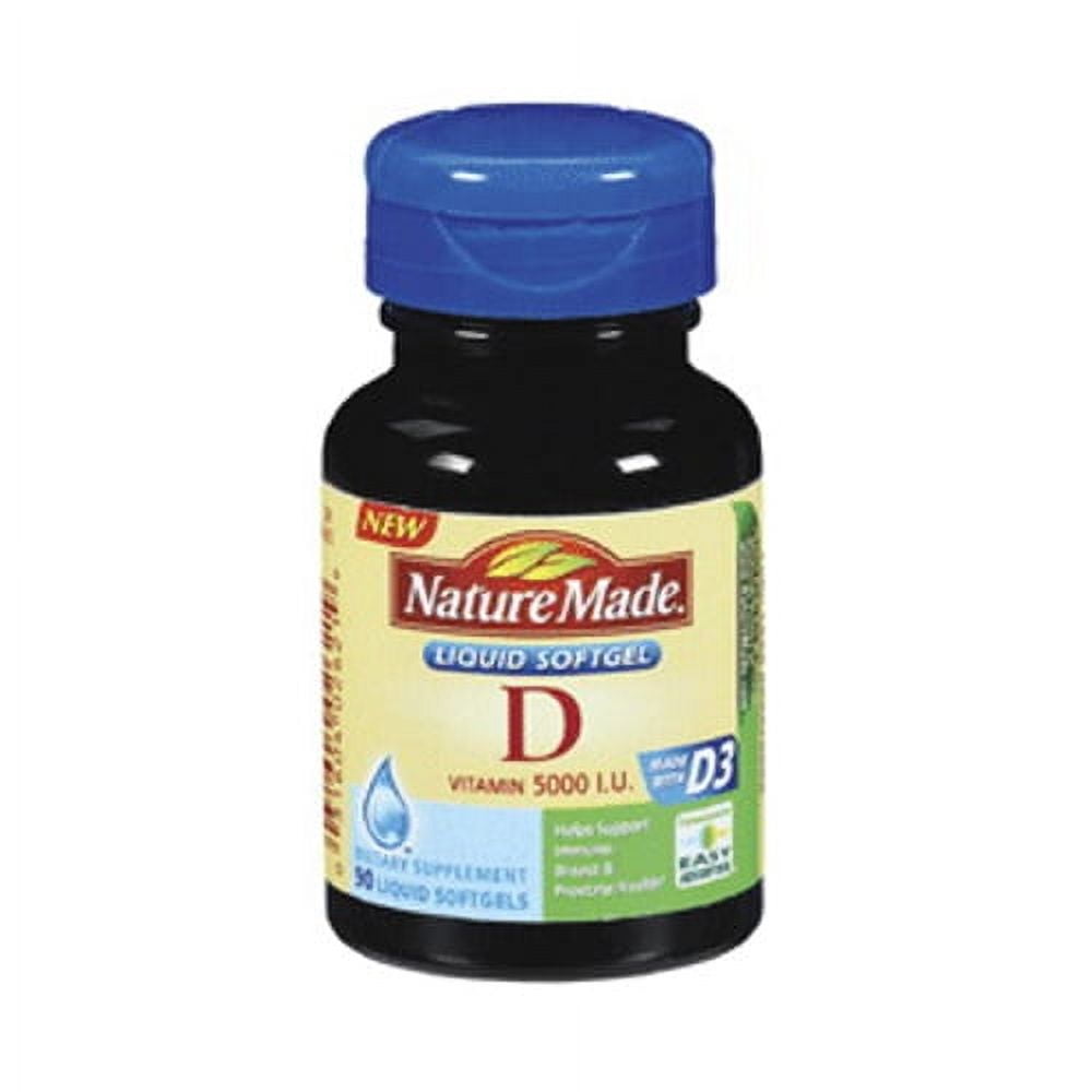 Nature Made Vitamin D3 5000 Iu Liquid Softgels - 90 Ea, 2 Pack