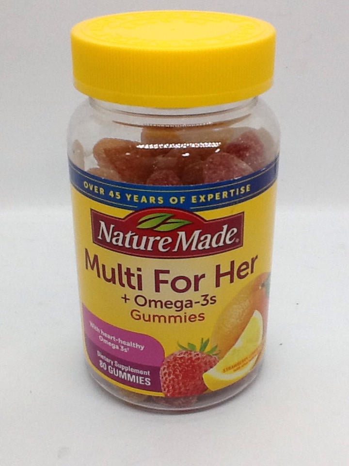 Nature Made Women's Multivitamin + Omega3 Gummies, 80 Count