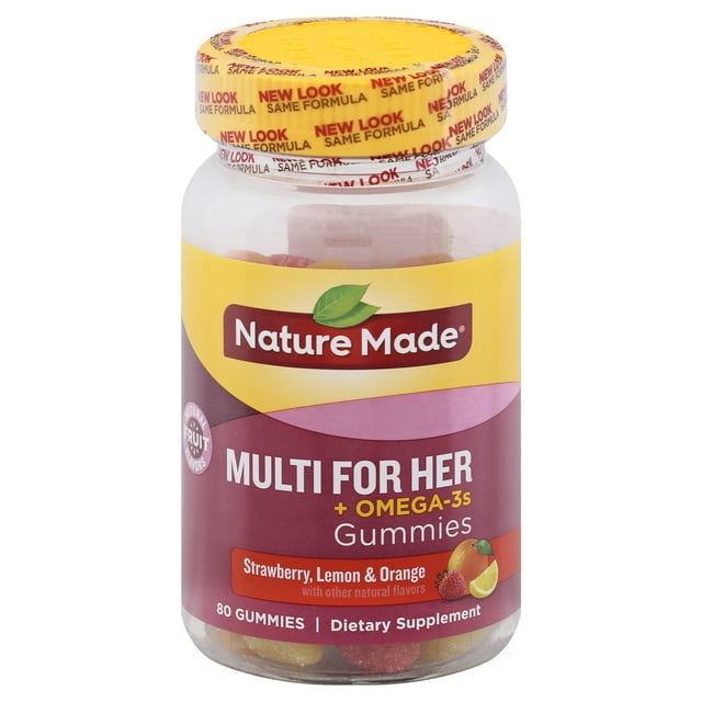 Nature Made Women's Multivitamin + Omega3 Gummies, 80 Count
