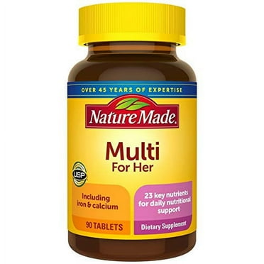 Nature Made Women's Multivitamin Tablets, 90 Count for Daily Nutritional Support