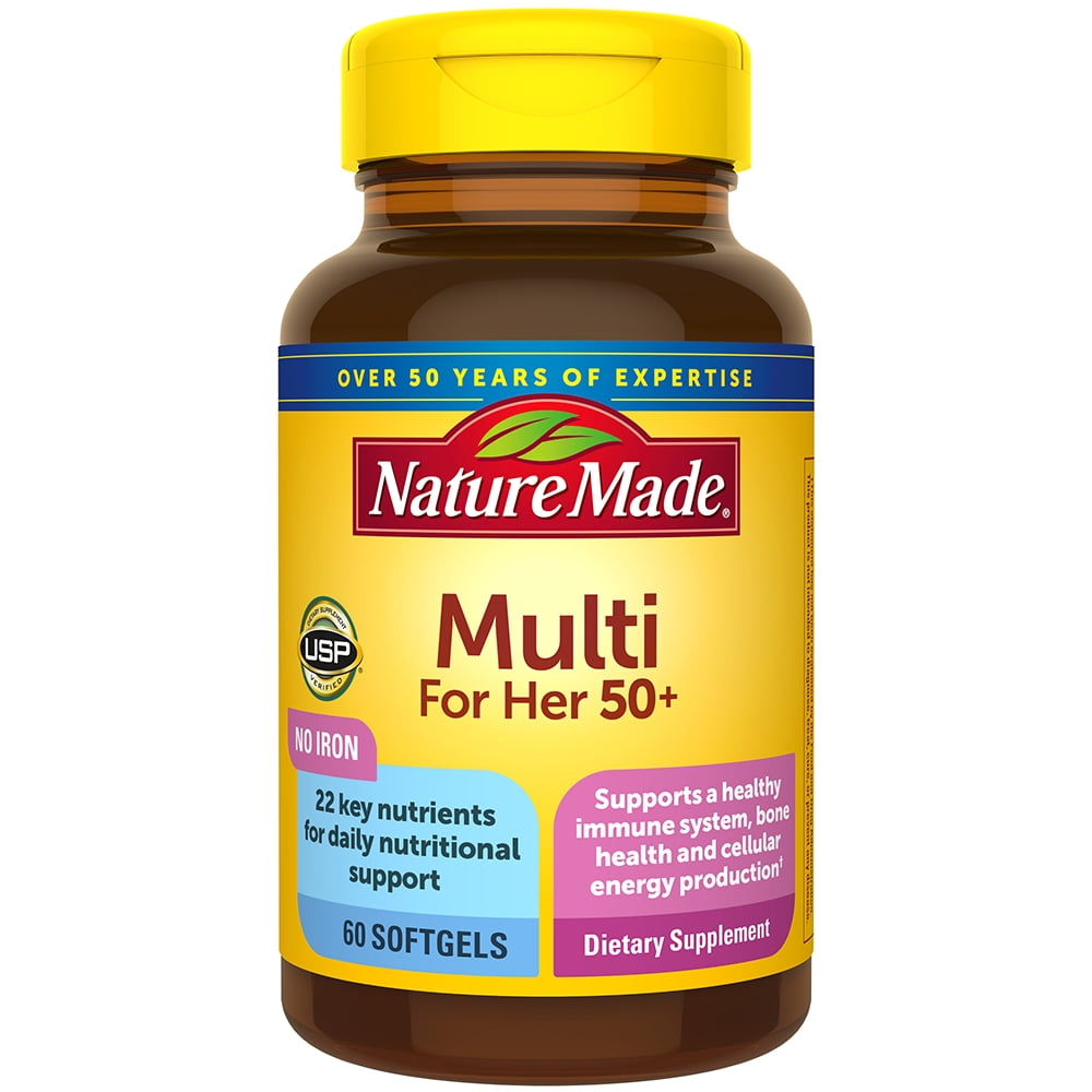 Nature Made Womens Multivitamin 50 Softgels, 60 Count for Daily Nutritional Support