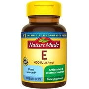 Nature Made dl-Alpha Vitamin E 400 IU Softgels 100 ea Pack of 2