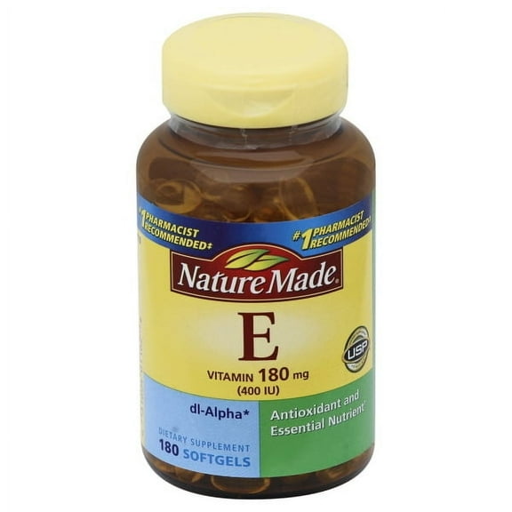Nature Made dl-Alpha Vitamin E 400 IU Softgels 180 Soft Gels - (Pack of 2)