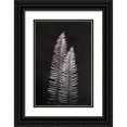 thumbnail image 1 of Nature Magick 13x18 Black Ornate Wood Framed with Double Matting Museum Art Print Titled - Black and White Forest Ferns, 1 of 4