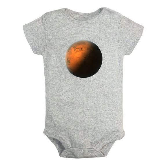 Nature Mars Planet Pattern Rompers For Babies, Newborn Baby Unisex Bodysuits, Infant Jumpsuits, Toddler 0-24 Months Kids One-Piece Oufits (Gray, 18-24 Months)