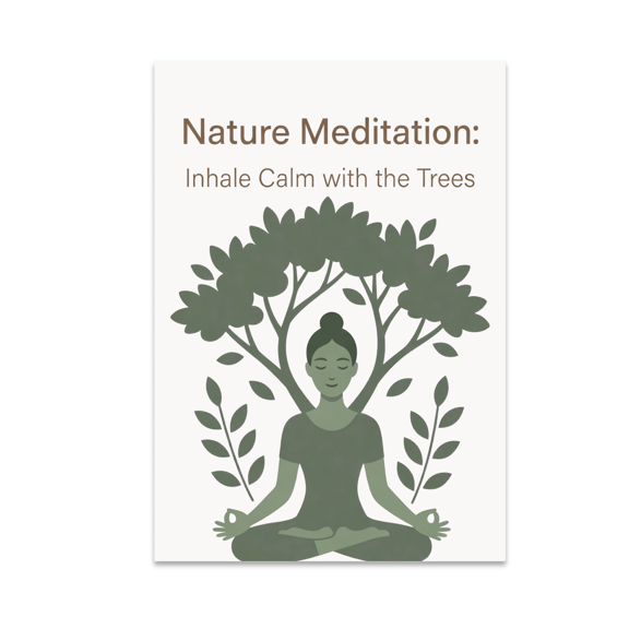 Nature Meditation: Inhale Calm with the Trees - Mindfulness Seekers - 13x19 Poster Print