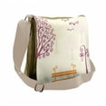 thumbnail image 1 of Nature Messenger Bag, Park Bench Pastel Color, Unisex Cross-body, by Ambesonne, 1 of 2