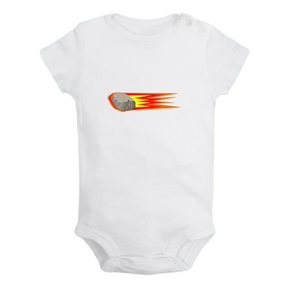 Nature Meteor Pattern Rompers For Babies, Newborn Baby Unisex Bodysuits, Infant Jumpsuits, Toddler 0-24 Months Kids One-Piece Oufits (White, 6-12 Months)