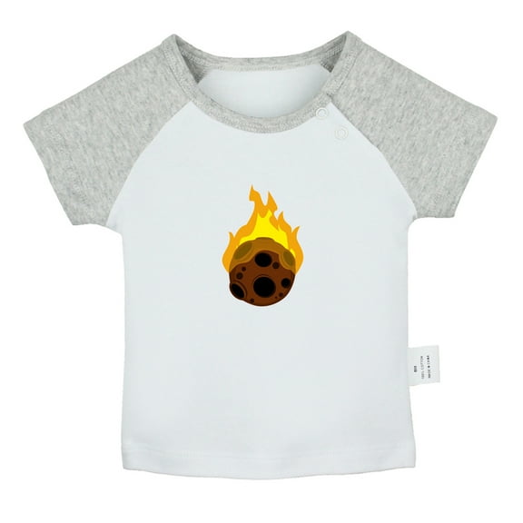 Nature Meteor Pattern T shirt For Baby, Newborn Babies T-shirts, Infant Tops, 0-24M Kids Graphic Tees Clothing (Short Gray Raglan T-shirt, 18-24 Months)