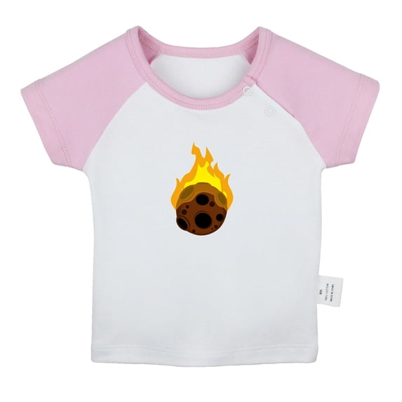 Nature Meteor Pattern T shirt For Baby, Newborn Babies T-shirts, Infant Tops, 0-24M Kids Graphic Tees Clothing (Short Pink Raglan T-shirt, 12-18 Months)