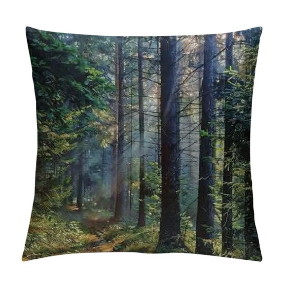 Nature Misty Throw Pillow Case Cushion Cover Home Office Decorative for Sofa Living Room Square