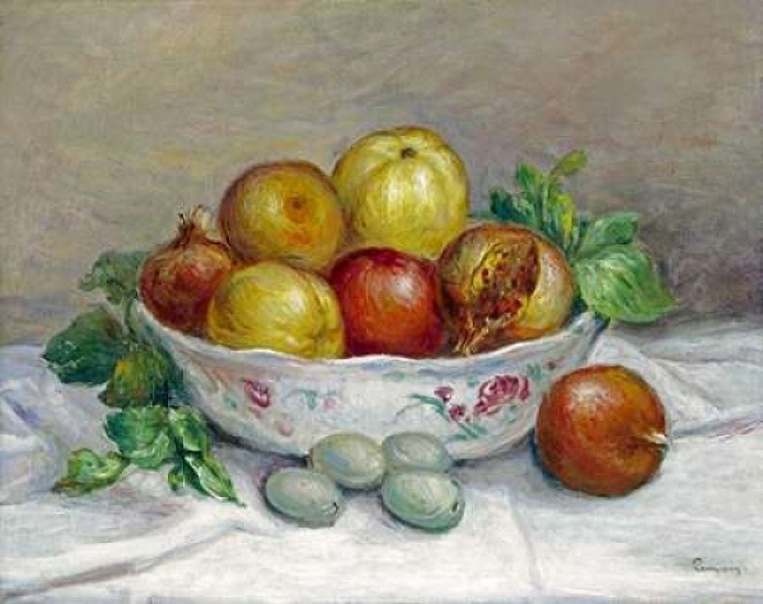 Nature Morte a La Grenade Canvas Art - Pierre-Auguste Renoir (22 x 28)