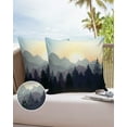 thumbnail image 1 of Nature Mountain Forest Pine Tree Landscape Outdoor Pillow Covers Waterproof Throw Pillow Cover 18x18in Set of 2,Square Decorative Pillowcases Cushion Case for Patio Sofa Couch,Sun Scenery, 1 of 7