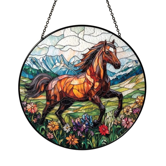 Nature Mountain Goat Suncatcher Window Panel Hanging Present Decor