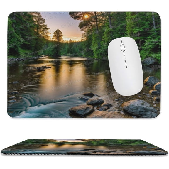 Nature Mouse pad, 8x10 inch, Green Landscape Mousepad Rectangle Customized Mouse Pads with Designs Non-Slip Rubber Smooth MousePads for Computer Laptop,Gaming Mouse Pad A22