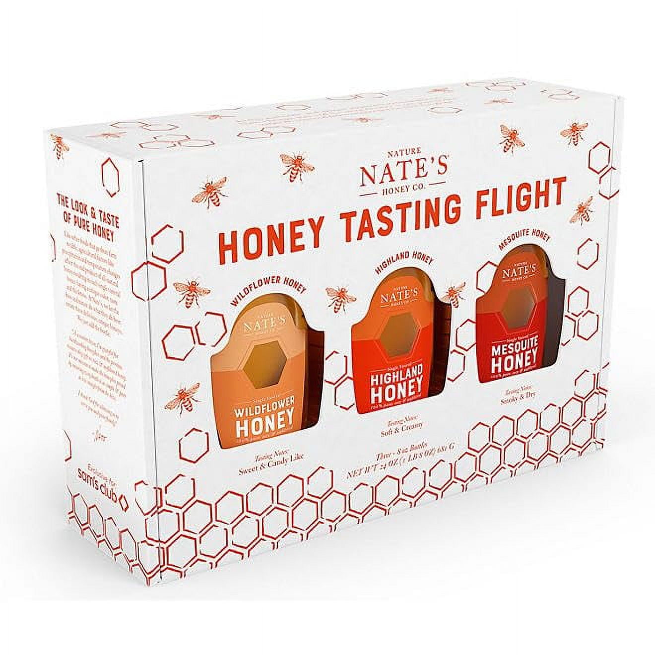 Nature Nate's 100% Pure Raw and Unfiltered Honey Flight