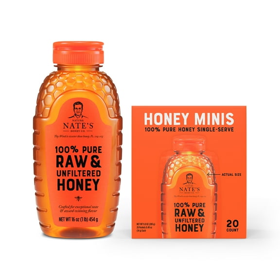 Nature Nate's Honey 16oz + Nature Nate's Honey Mini's