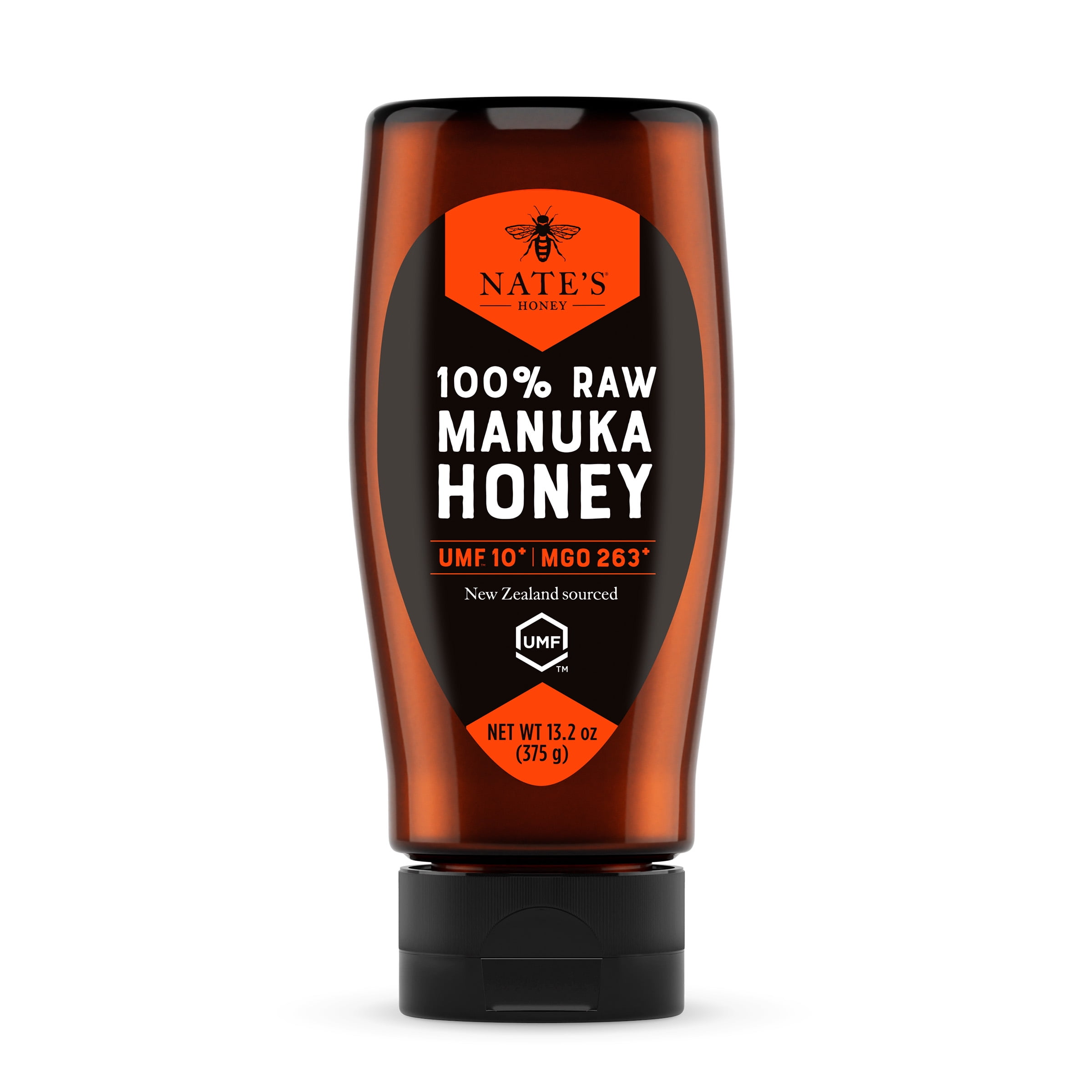 Nate's New Zealand Manuka Honey: Raw, UMF 10+, and MGO 263+ - 13.2 oz Gluten-Free Honey