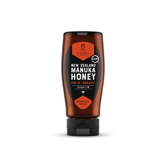Nate's New Zealand Manuka Honey: Raw, UMF 10+, and MGO 263+ - 13.2 oz Gluten-Free Honey