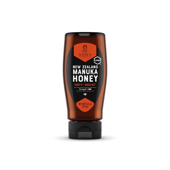 Nate's New Zealand Manuka Honey: Raw, UMF 5+, and MGO 83+ - 13.2 oz Gluten-Free Honey