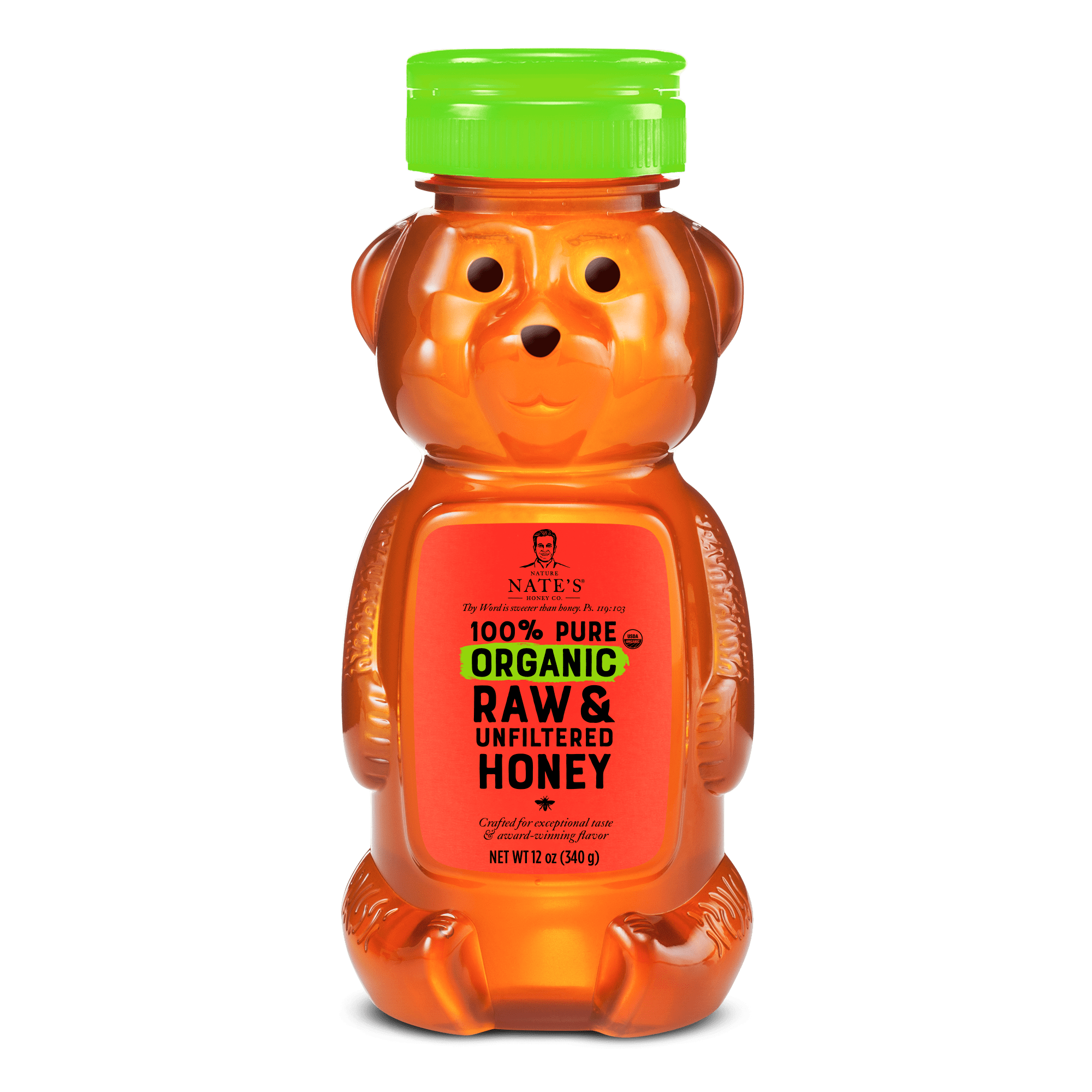 Nate's Organic Honey: 100% Pure, Raw & Unfiltered Honey - 12 fl oz ...