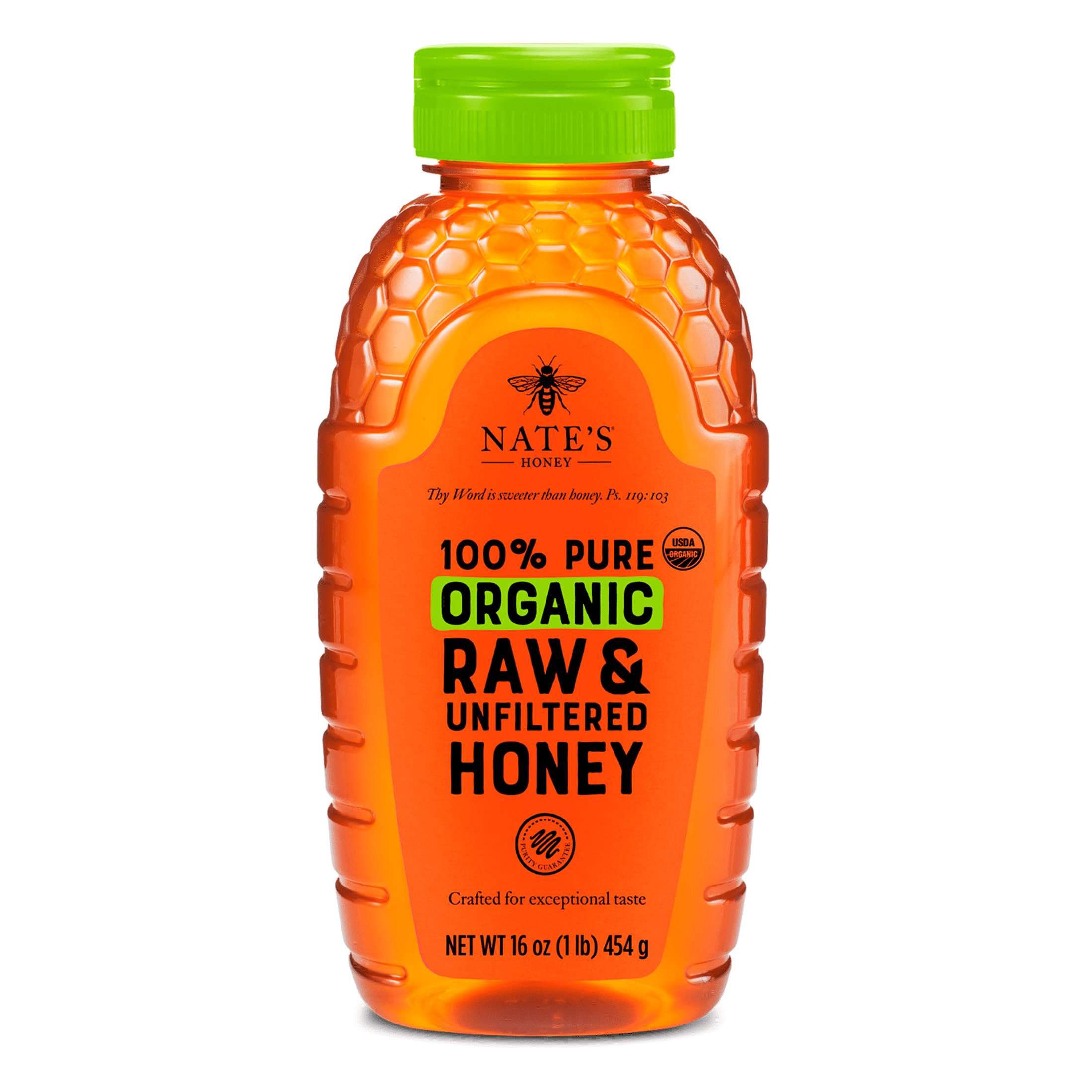 NATURE NATE'S Nate's Organic Honey: 100% Pure, Raw and Unfiltered Honey - 16 fl oz Gluten-Free Honey
