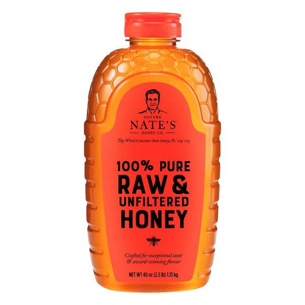 Nate's Texas Honey, 100% Pure, Raw and Unfiltered Honey, 40 oz
