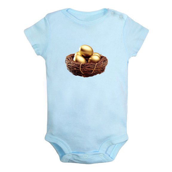 Nature Nest Pattern Rompers For Babies, Newborn Baby Unisex Bodysuits, Infant Jumpsuits, Toddler 0-24 Months Kids One-Piece Oufits (Blue, 0-6 Months)