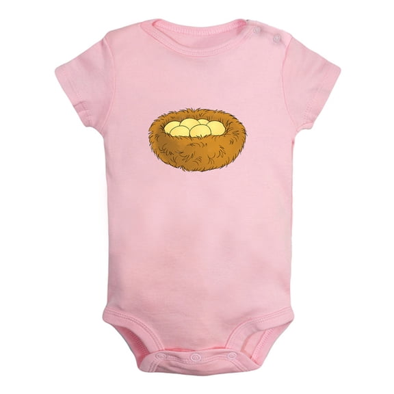 Nature Nest Pattern Rompers For Babies, Newborn Baby Unisex Bodysuits, Infant Jumpsuits, Toddler 0-24 Months Kids One-Piece Oufits (Pink, 12-18 Months)