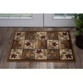 thumbnail image 1 of Nature Novelty 2' x 3' Beige and Crimson Polypropylene Indoor Area Rug, 1 of 7