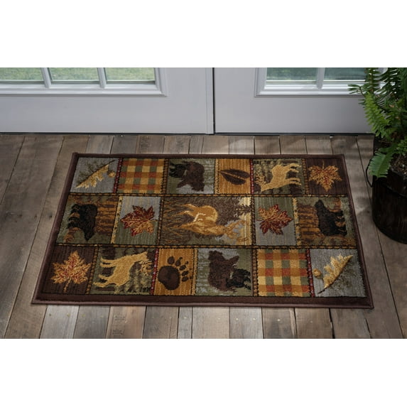 Nature Novelty 2' x 3' Multi-Color Polypropylene Indoor Area Rug