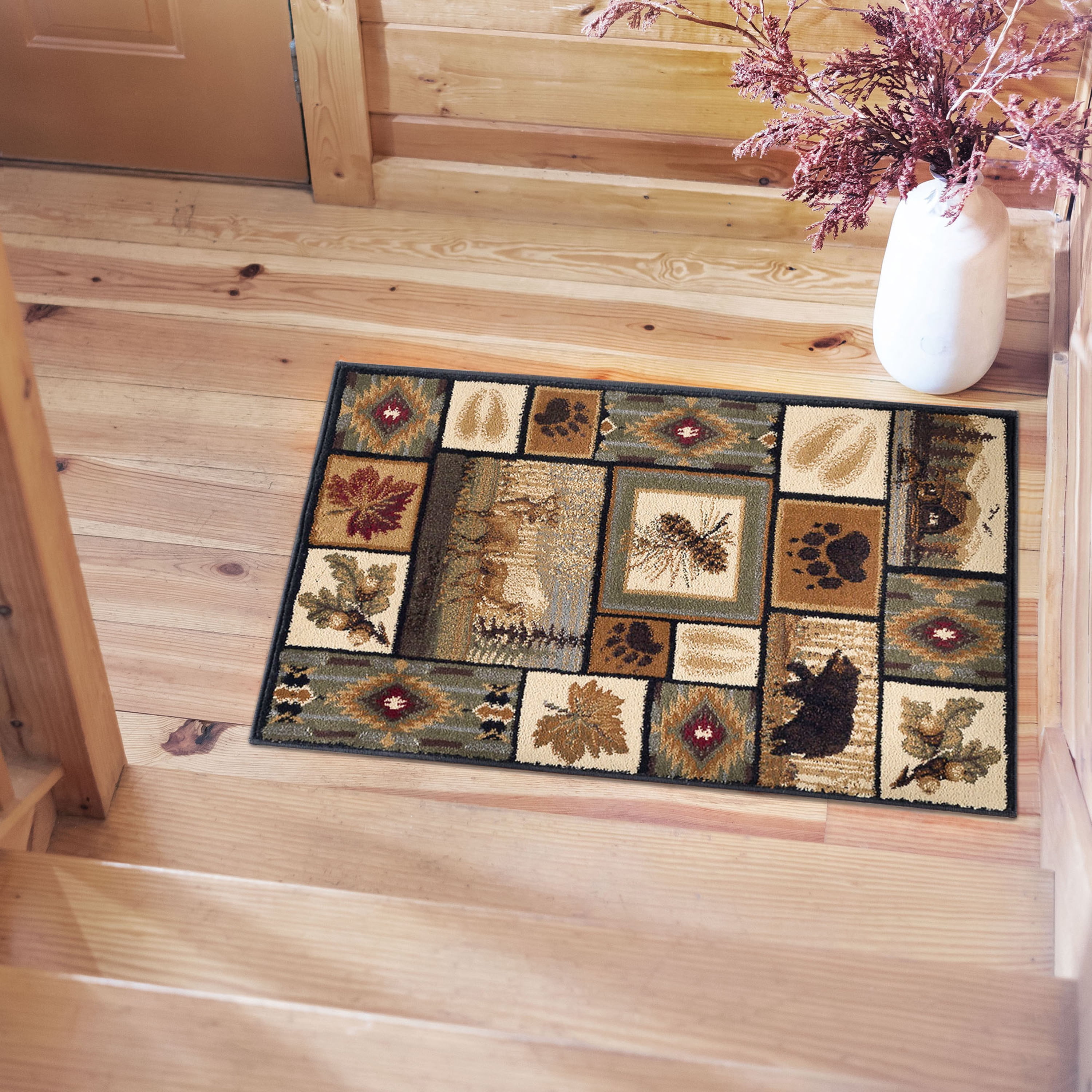 Nature Novelty 2' x 3' Multi-Color Polypropylene Indoor Area Rug