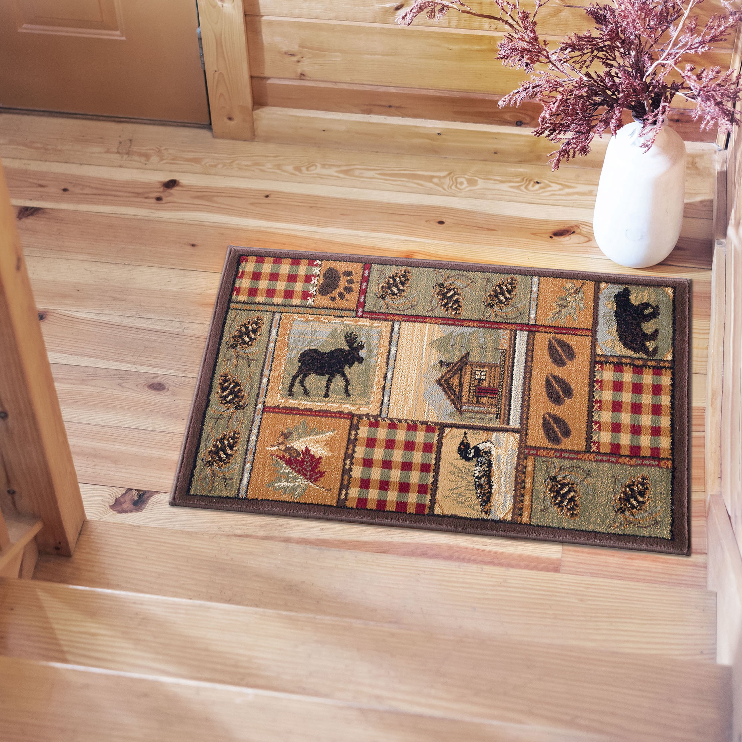 Nature Novelty 2' x 3' Multi-Color Polypropylene Indoor Area Rug