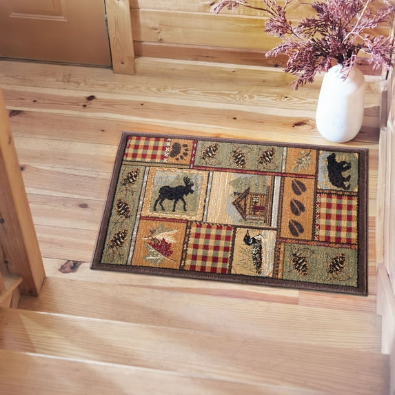 Nature Novelty 2' x 3' Multi-Color Polypropylene Indoor Area Rug